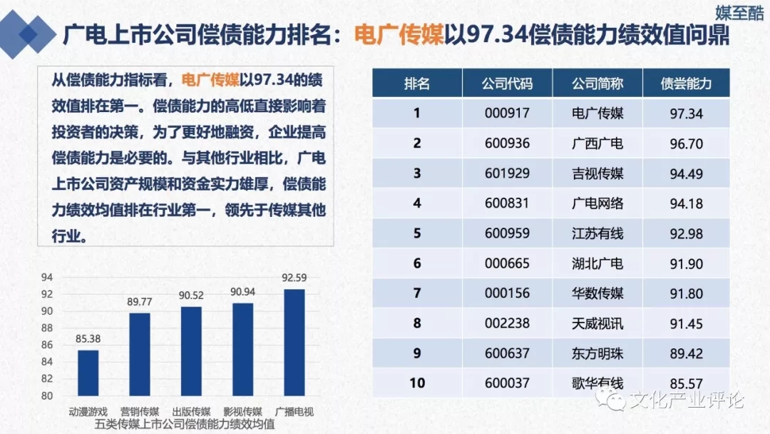 广播电视上市公司财务绩效报告