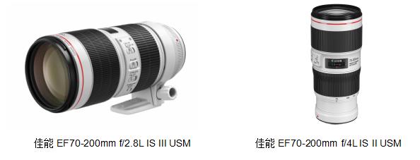 佳能发布两款L级EF远摄变焦镜头新品EF70-200mm f/2.8L IS III USM及EF70-200mm f/4L IS II USM