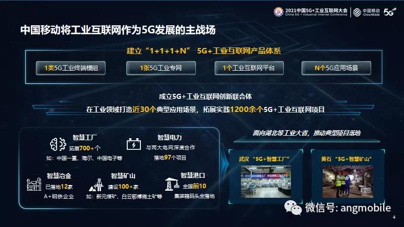 中国移动杨杰:全面建立5G+工业互联网“1+1+1+N”产品体系(附PPT)