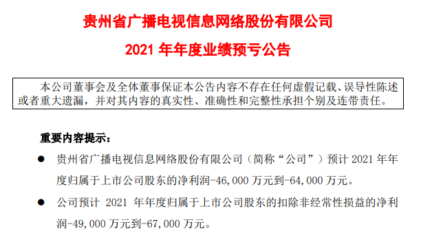 【资本】快看！这三家广电上市公司的2021年业绩预告出炉