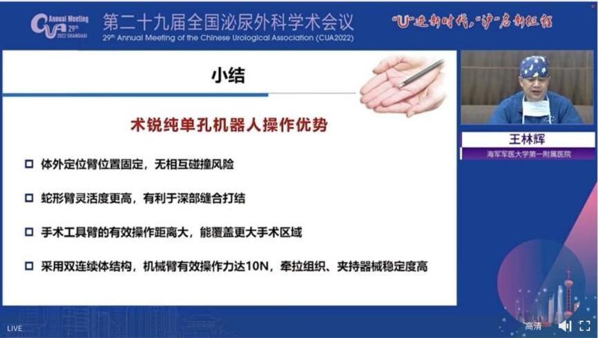 《全球首项单孔手术机器人泌尿外科多中心随机对照注册临床试验报告》在CUA2022隆重发布