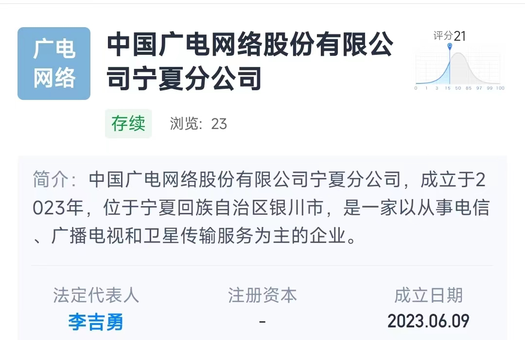 多家中国广电网络股份有限公司省级分公司相继注册成立