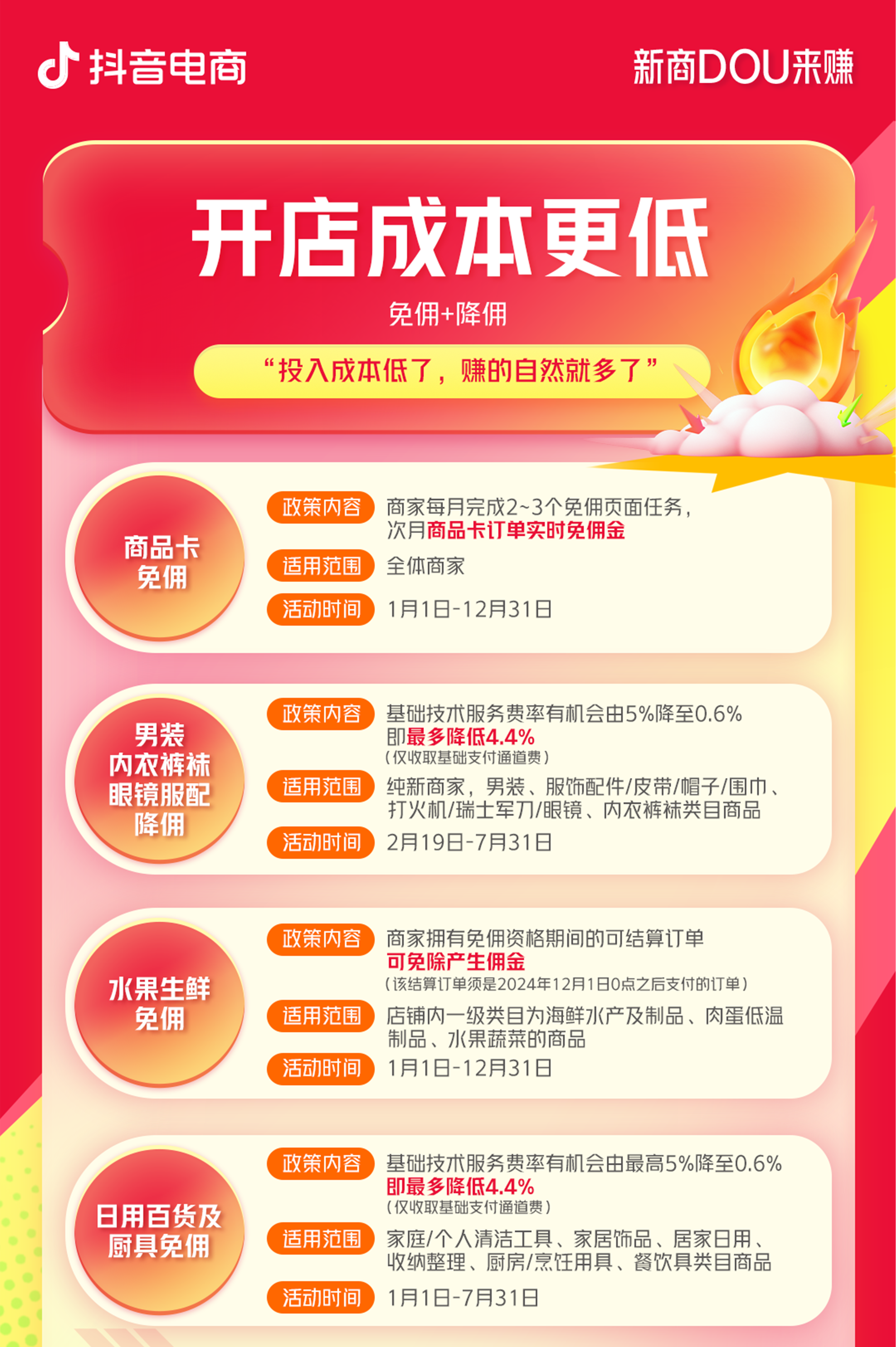 新商DOU来赚！第二季度新商家政策来啦