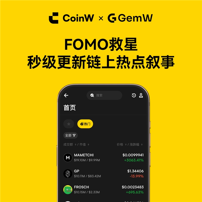 聚焦链上新机遇：CoinW币赢智能交易平台 GemW 正式上线