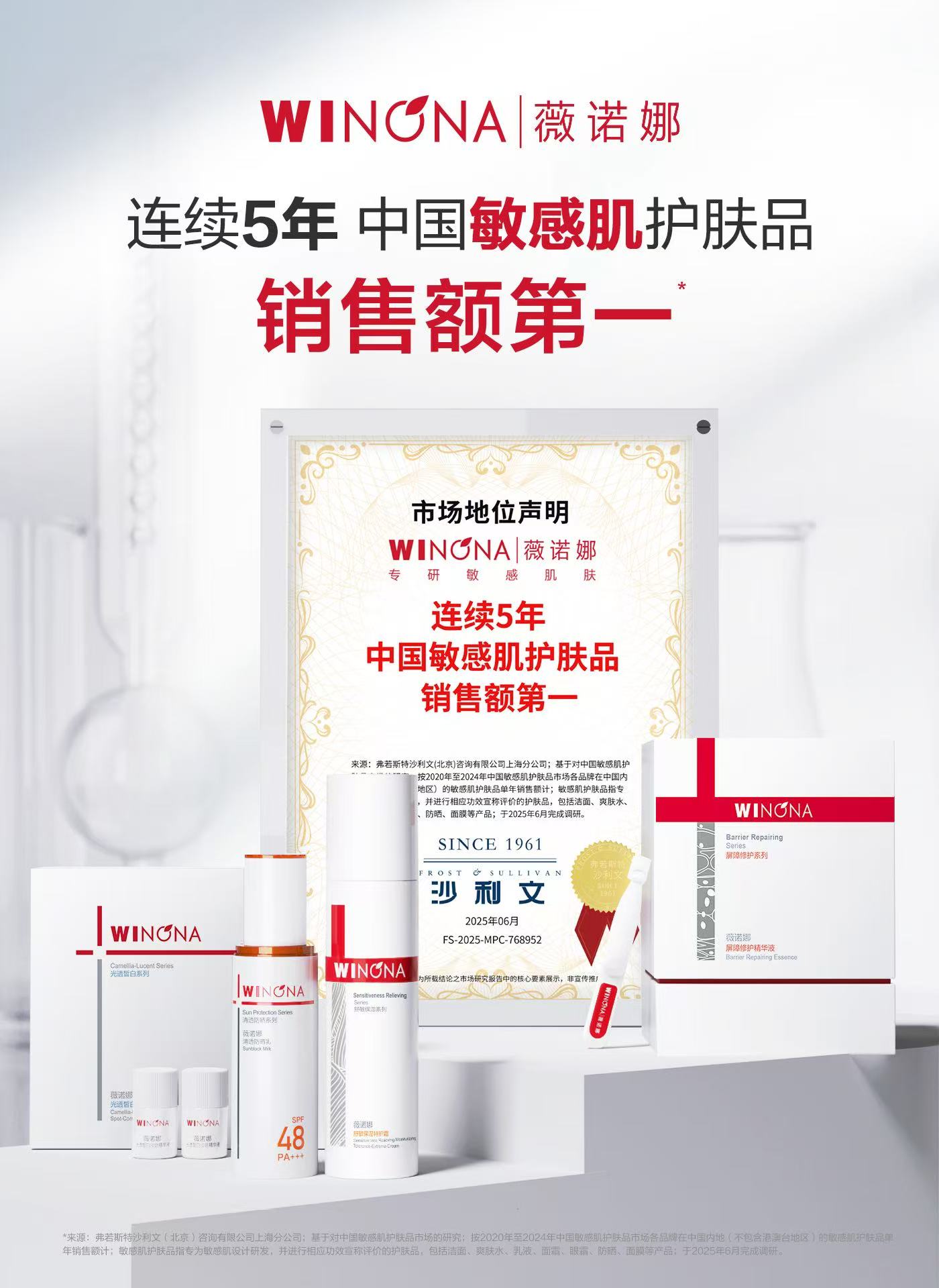 荣获2025天猫金妆奖，薇诺娜稳居中国敏感肌护肤市场NO.1