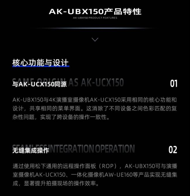 松下2025年新品发布 | 4K多用途摄像机AK-UBX150震撼登场！ 
