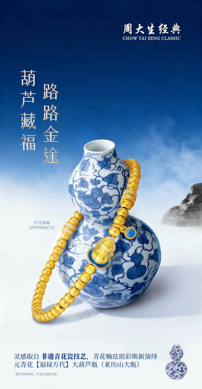 瓷韵流芳千古，周大生经典东方·青花系列以匠心传承永恒